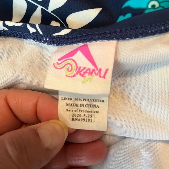 Kanu Surf Pink and Blue One Piece Swimsuit Vibrant Floral Design - Picture 6 of 8